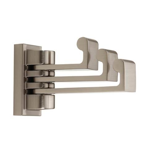 Keybath Stainless Steel Robe Towel Coat Hook Chrome Double Bathroom Kitchen  Shower Square Silver Wall Mounted