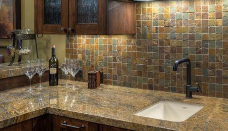 small tile backsplash