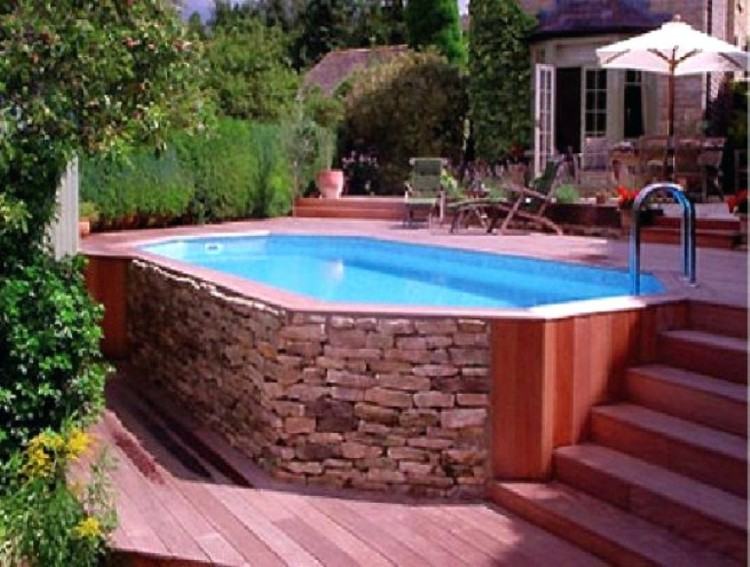 backyard deck and pool designs above ground