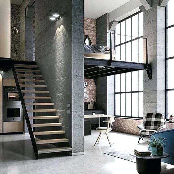 Open concept loft living with exposed brick and historical design