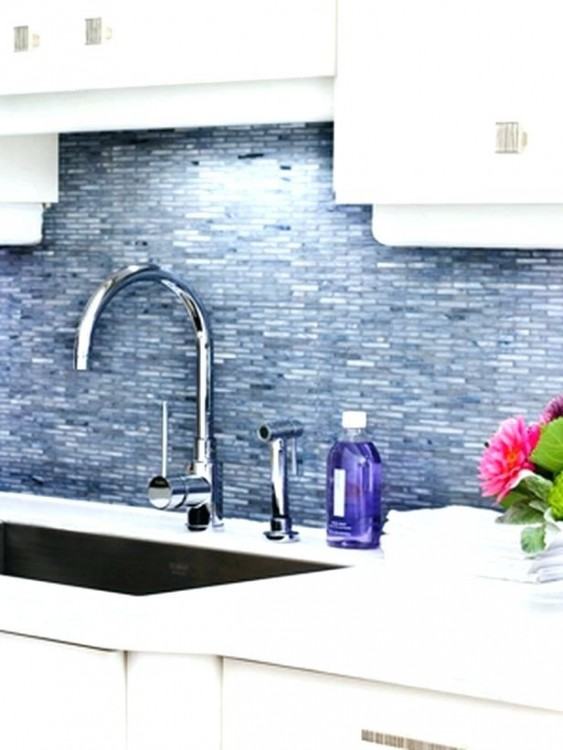 Wonderful Backsplash Tile Ideas Enhanced with Beautiful Flowers Put on  Granite Kitchen Countertop | Large