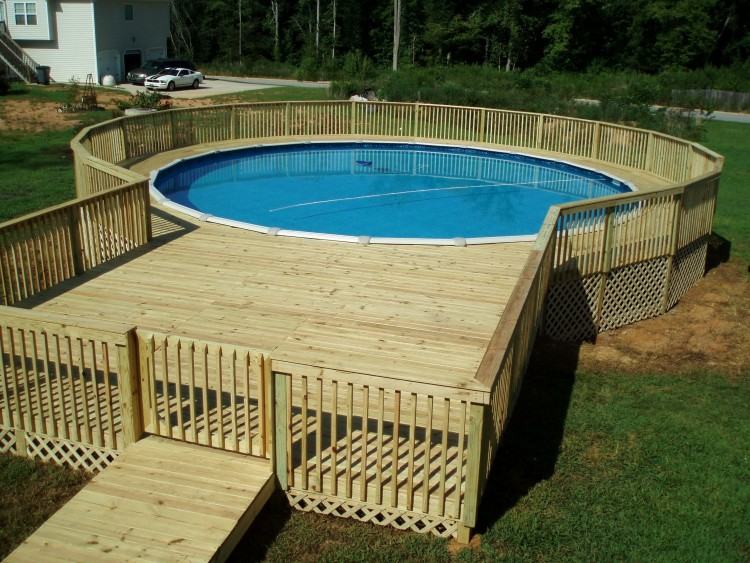 The  slat wooden slides allow for access to the workings of the pool, while the  fully