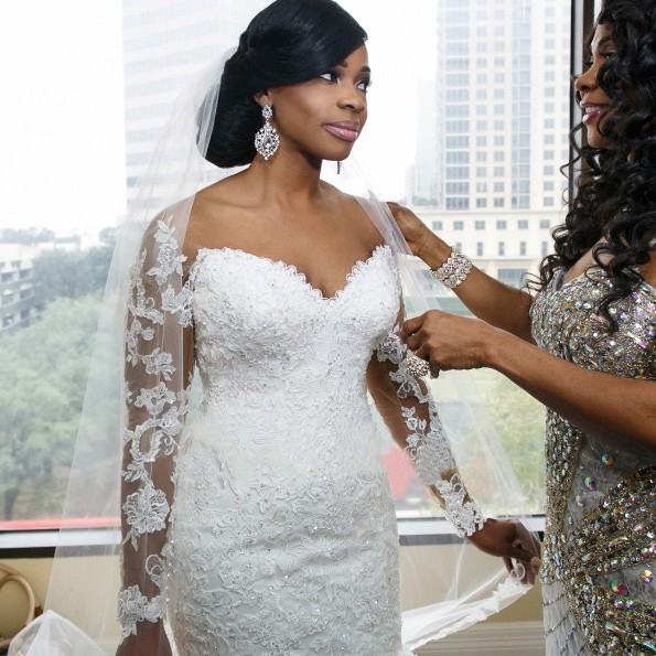 Feather with roses off the shoulder wedding dress