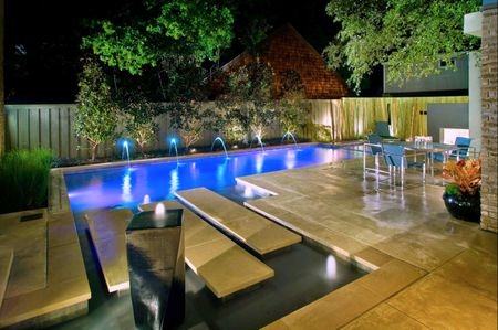 swimming pool lighting gorgeous landscape lighting beautify lavish home swimming  pool that also decorated with green