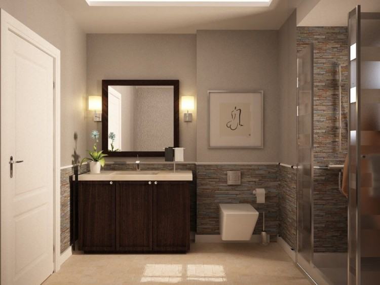 Bathroom : Horrible Residential Small Bathroom Ideas With Glass Shower Door  Also Modern White Toilet Seat Modern Shower Room Design for Refreshing Bath