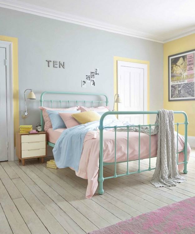 Varying shades of gray in this master bedroom makes it feel elegant and  soothing