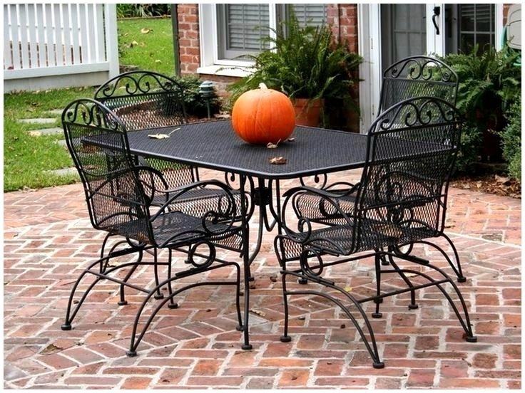 Patio, Patio Set On Sale Discount Outdoor Furniture Green Cushions On  The Dark Brown Chair