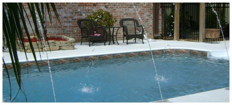 Gorgeous custom gunite swimming pool and spa built by Lucas Firmin Pools in Baton  Rouge, LA