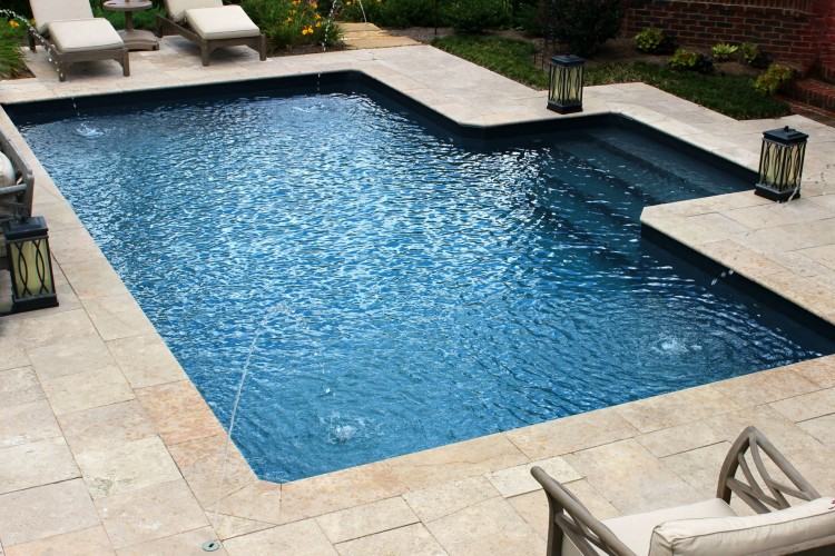 fiberglass pool deck modular small swim spa from leisure pools designs