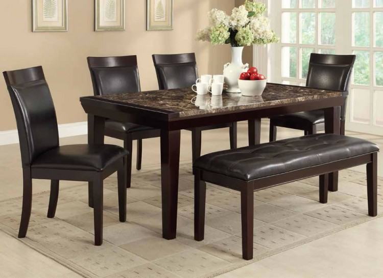 Dining Room Counter Butterfly  Extension Table & 6 Upholstered Barstools at WCC Furniture & Mattress  Center serving