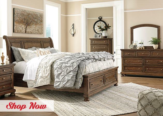 Furniture · Meadow King Platform Bed in Brick Brown | Nebraska Furniture  Mart · Solid Wood
