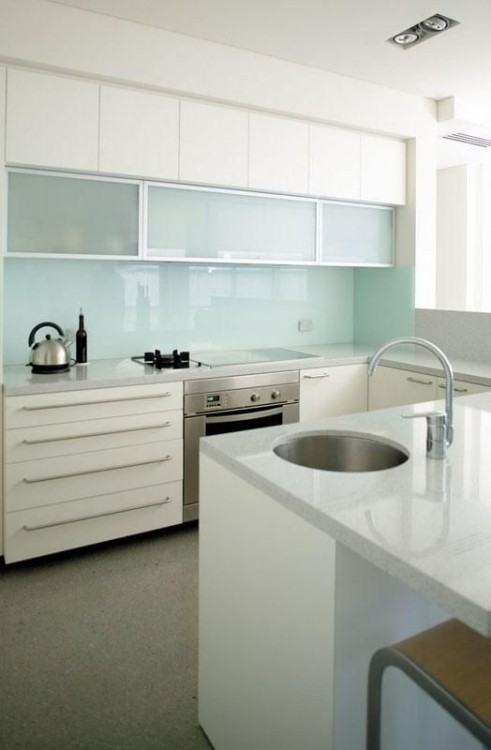 Stainless hood with taupe cabinets