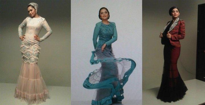 Malaysian designer Khoon Hooi with singer, Siti, in Tahitian pearls from  the Rafflesia Royal