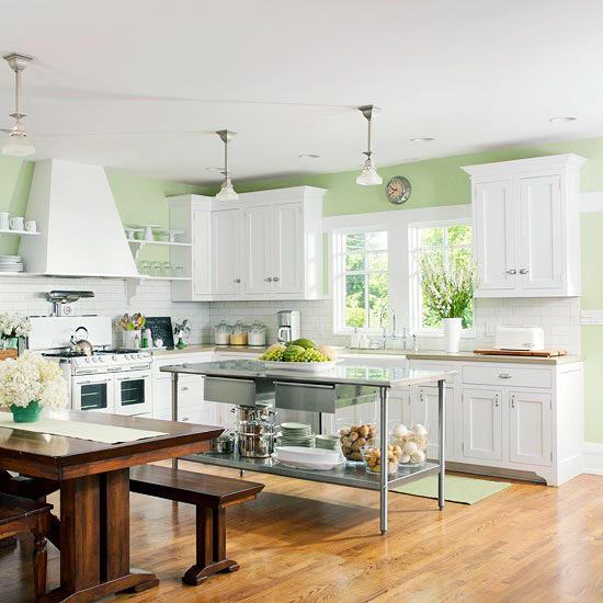 Wicker chairs near  the wooden countertop of