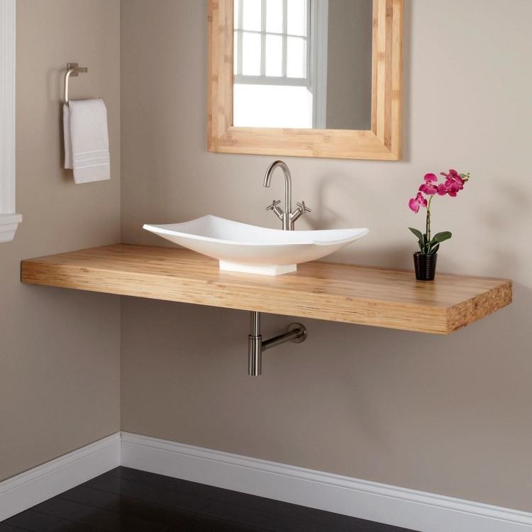 Ergonomic floating sink cabinet design for space conscious homes