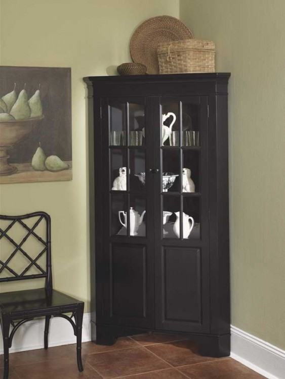 sliding door transitional curio cabinet rooms