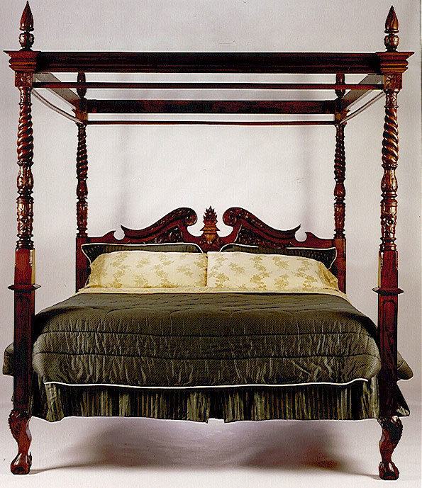 vintage metal canopy bed
